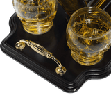 Ice Hockey 750 ml Whiskey Decanter Set With 4 8 Oz. Helmet Whiskey Glasses - POPvault