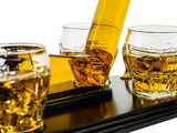 Ice Hockey 750 ml Whiskey Decanter Set With 4 8 Oz. Helmet Whiskey Glasses - POPvault