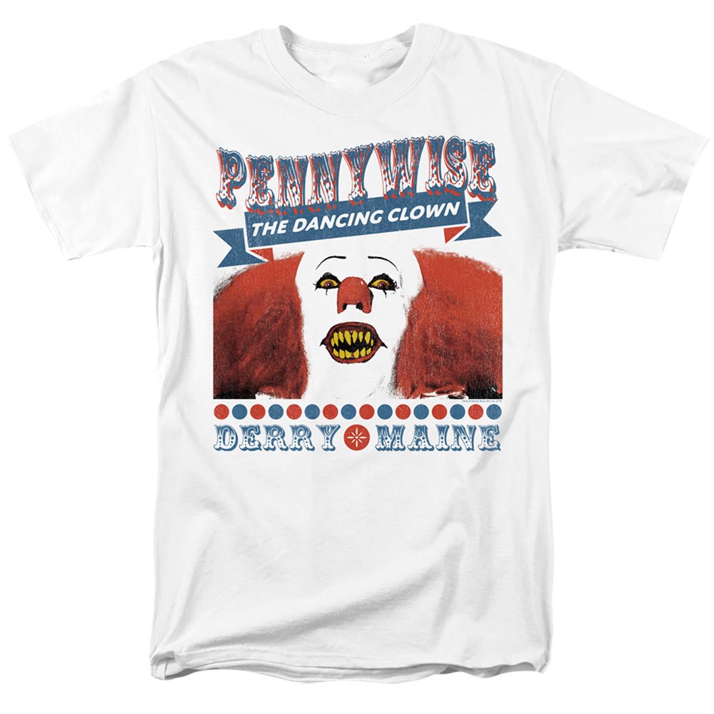 It 1990 The Dancing Clown Mens T Shirt White Officially Licensed - POPvault