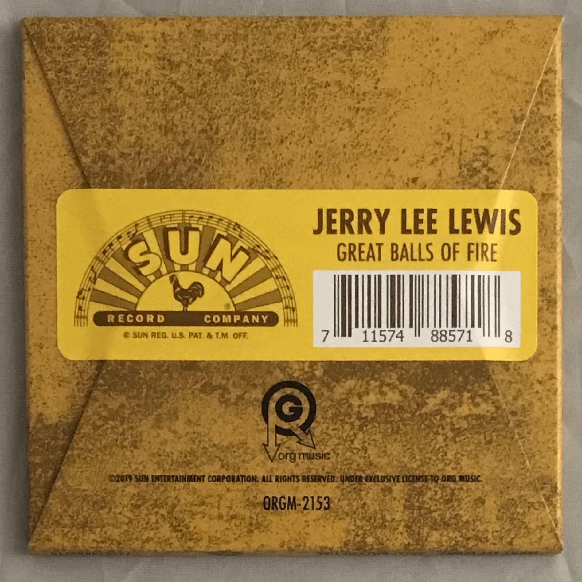Jerry Lee Lewis - Great Balls of Fire Sun Records 3-inch Vinyl Single-POPvault