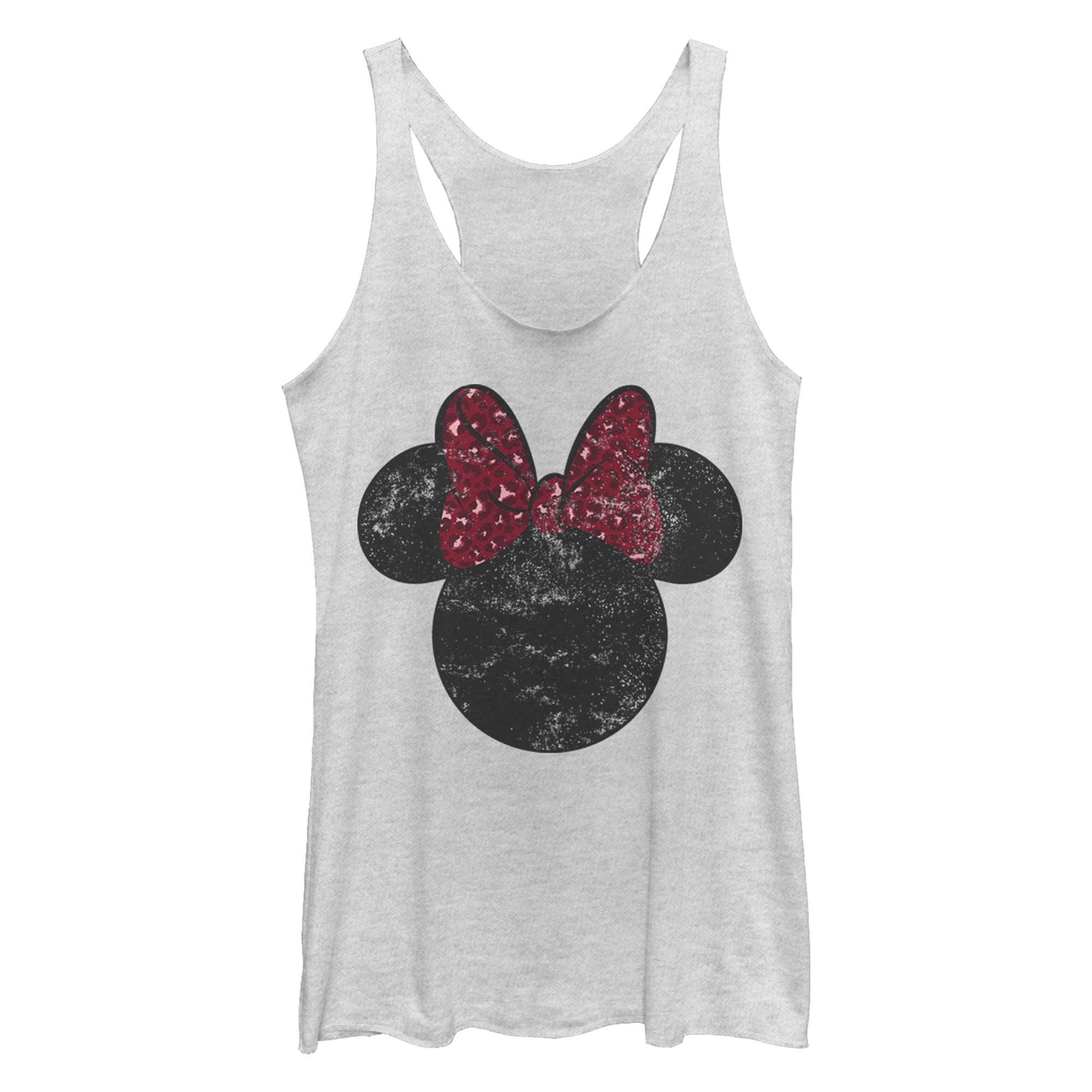 Junior's Disney Minnie Leopard Bow Tank Top - POPvault