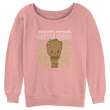Junior's Marvel Cute Groot Linework Raglan Pullover - POPvault
