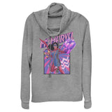 Junior's Marvel Fist Panel Cowl Neck - POPvault