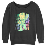 Junior's Marvel Groot Stack Raglan Pullover - POPvault