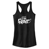 Junior's Marvel Groot White Logo Tank Top - POPvault
