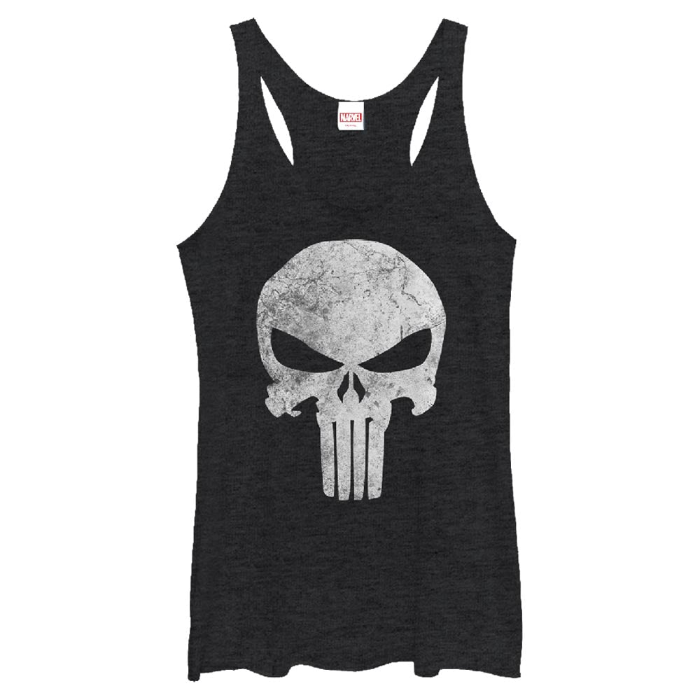 Junior's Marvel Punisher Distresskull Tank Top - POPvault