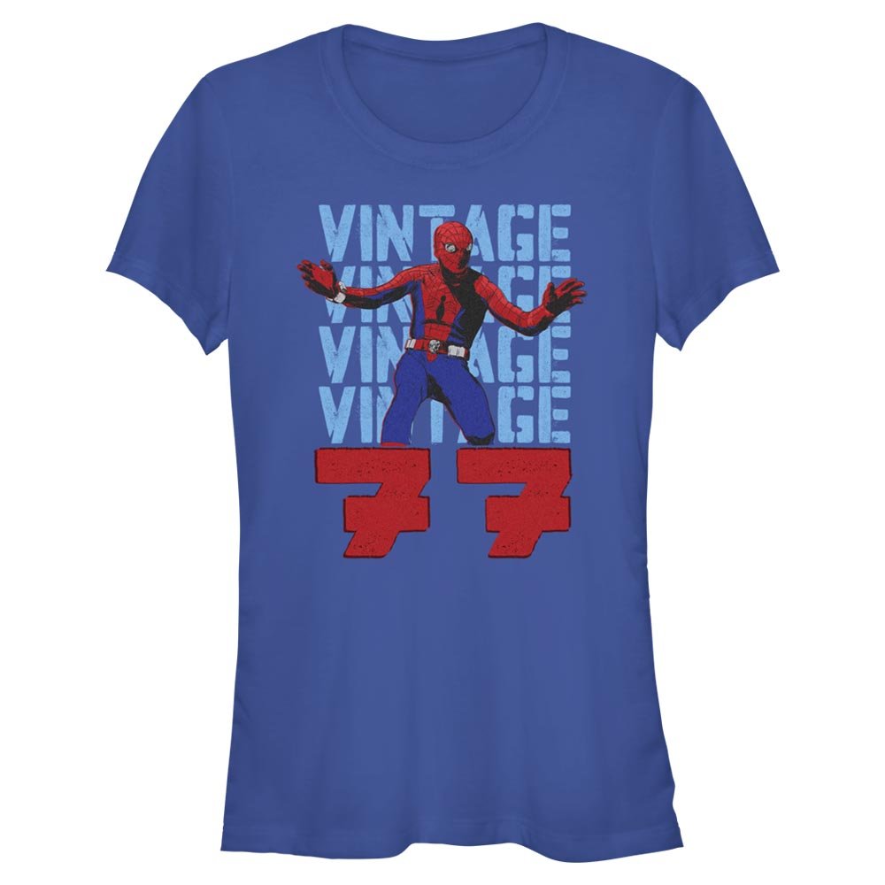 Junior's Marvel Spider - Man Beyond Amazing VINTAGE 77 SPIDEY T - Shirt - POPvault