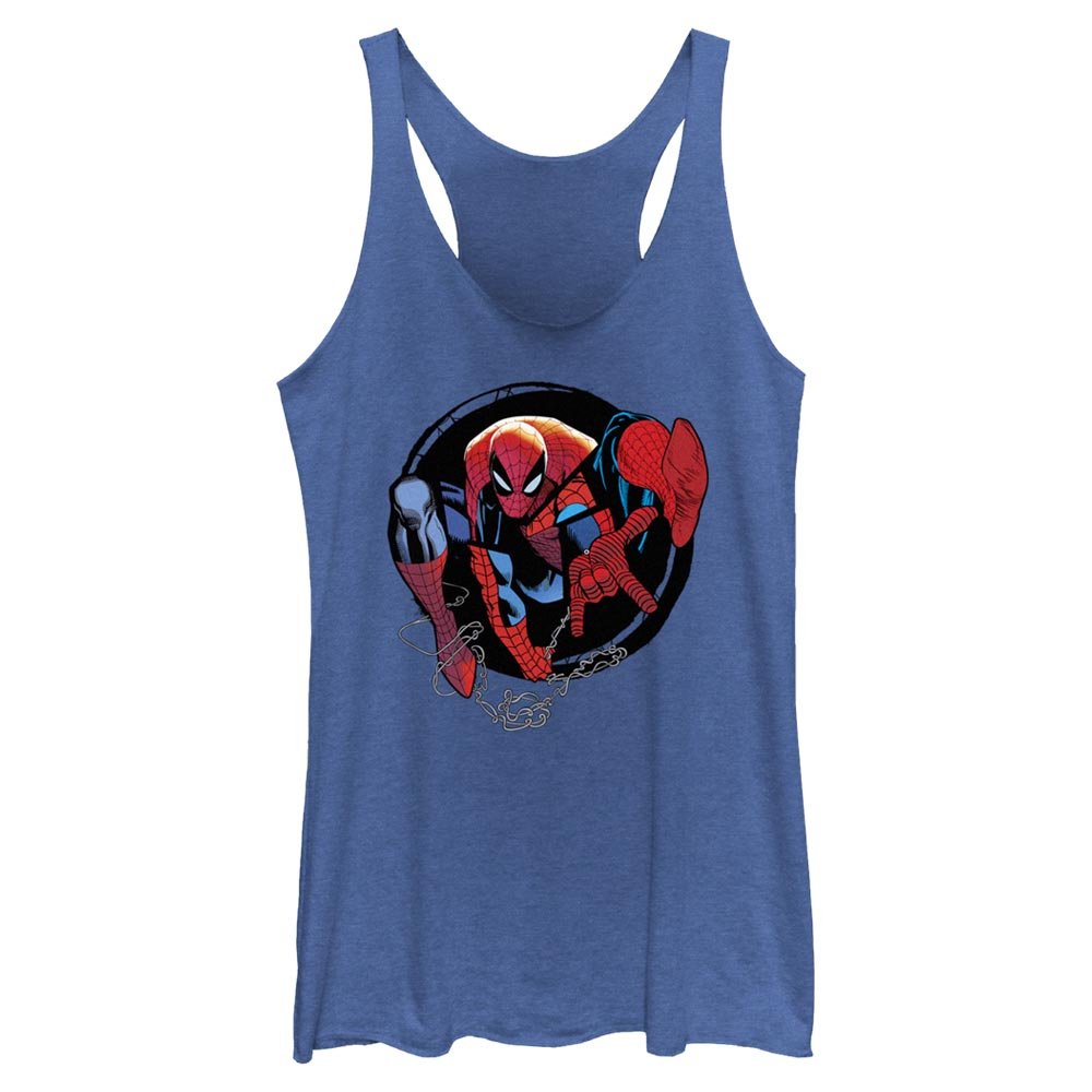 Junior's Marvel SPIDEY CIRCLE FORWARD Tank Top - POPvault