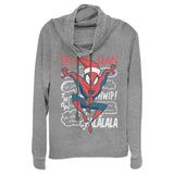 Junior's Marvel Spidey Doodle Jolly Cowl Neck - POPvault