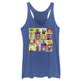 Junior's Marvel SPIDEY FIGURE SQUARES Tank Top - POPvault