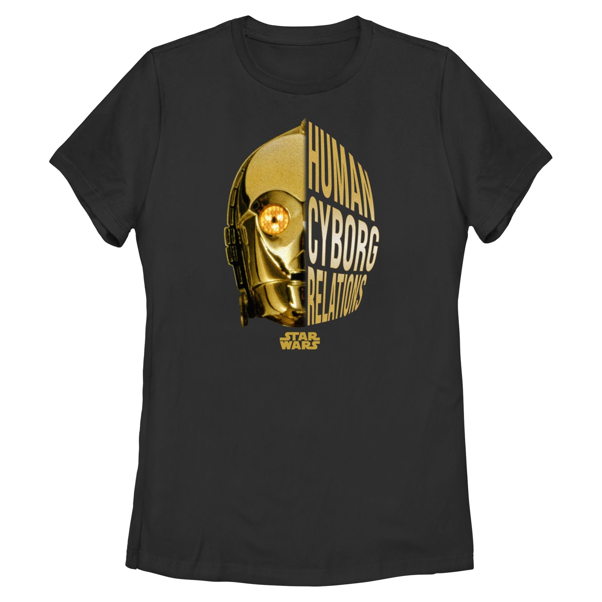 Junior's Star Wars C3Po Dark Split T-Shirt - POPvault