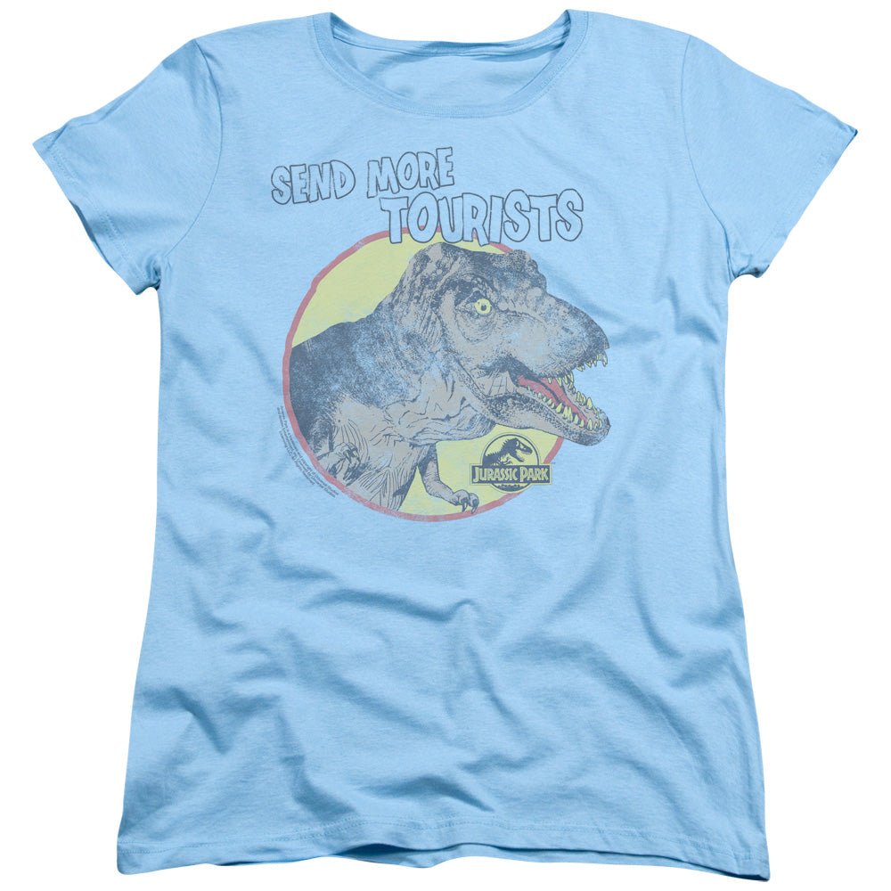 Jurassic Park More Tourists Womens T Shirt Light Blue - POPvault