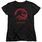 Jurassic Park T - Rex Sphere Womens T Shirt Black - POPvault