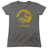 Jurassic Park T - Rex Sphere Womens T Shirt Charcoal - POPvault