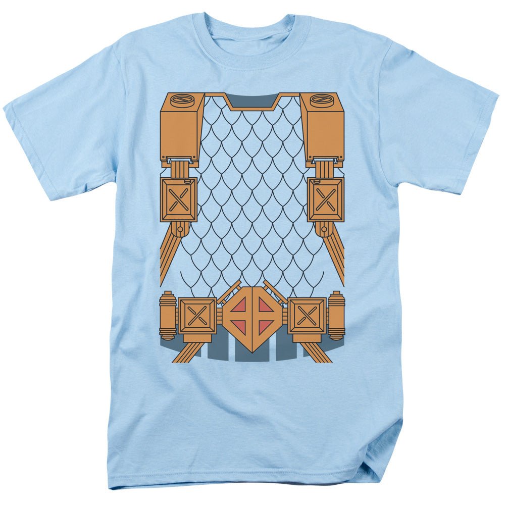 Justice League Deathstroke Uniform Mens T Shirt Light Blue Officially Licensed - POPvault