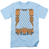 Justice League Deathstroke Uniform Mens T Shirt Light Blue Officially Licensed - POPvault