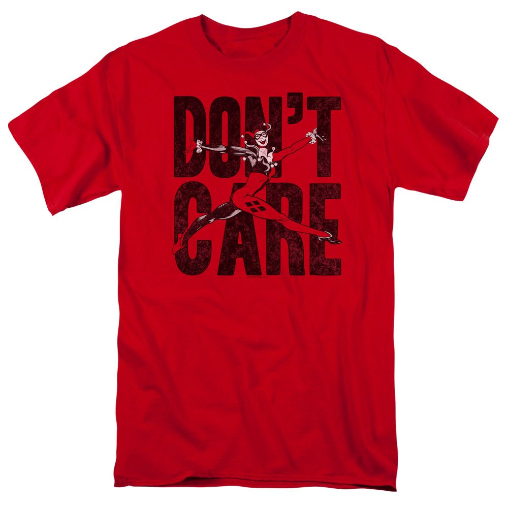Justice League Dont Care Mens T Shirt Red Officially Licensed - POPvault