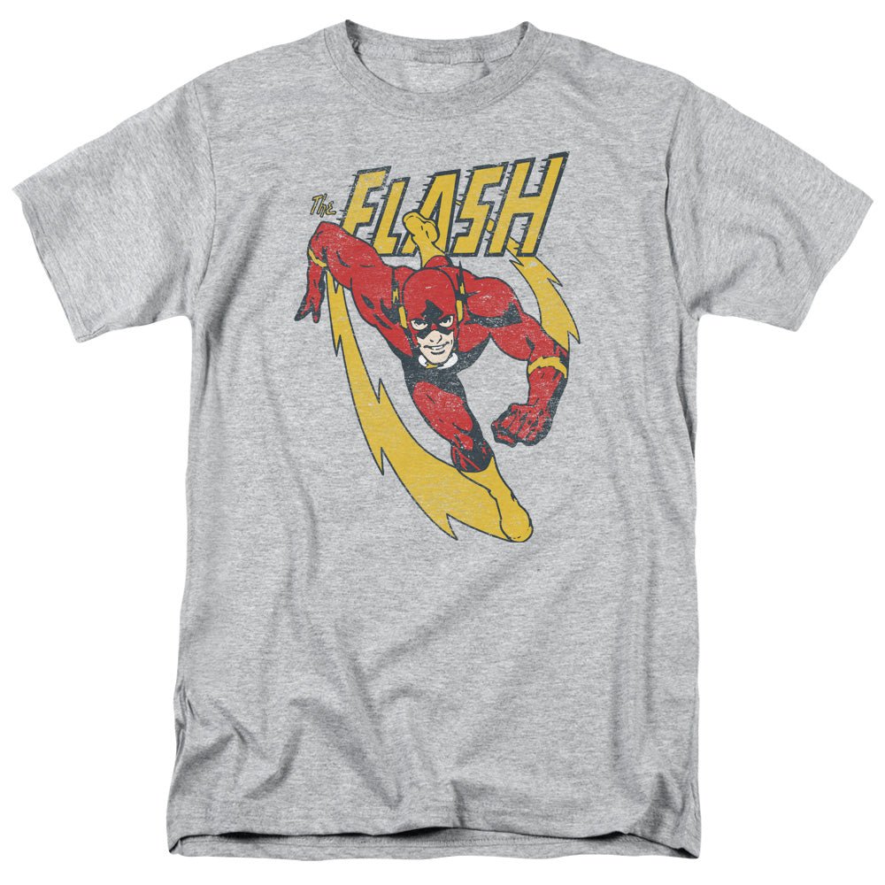 Justice League Lightning Trail Mens T Shirt Athletic Heather Officially Licensed - POPvault