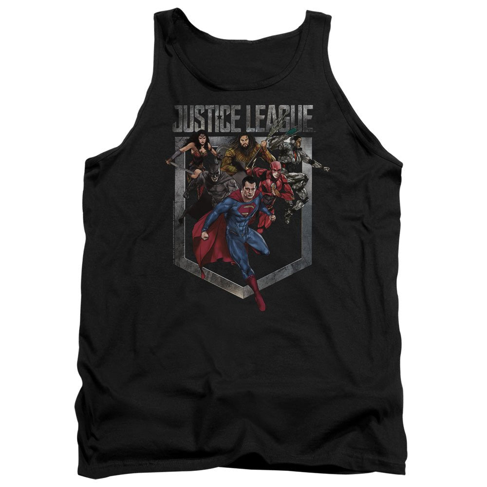 Justice League Movie Charge Mens Tank Top Shirt Black Officially Licensed - POPvault