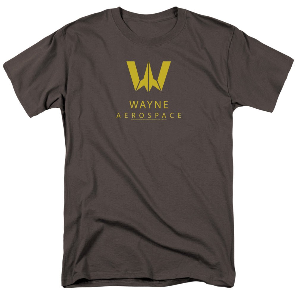 Justice League Movie Wayne Aerospace Mens T Shirt Charcoal Officially Licensed - POPvault