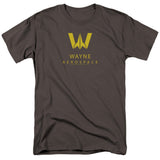 Justice League Movie Wayne Aerospace Mens T Shirt Charcoal Officially Licensed - POPvault