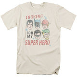 Justice League My Super Hero Mens T Shirt Cream Officially Licensed - POPvault