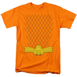 Justice League New Aqua Uniform Mens T Shirt Orange Officially Licensed - POPvault