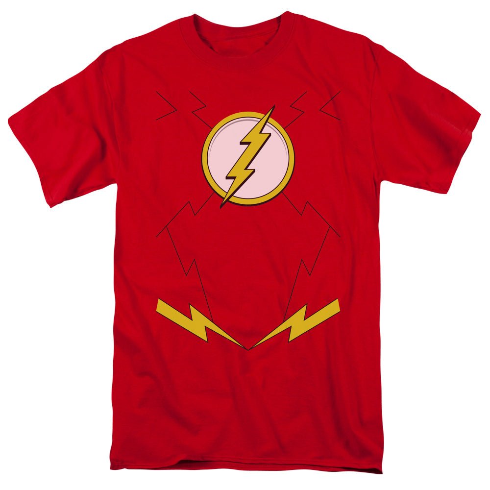 Justice League New Flash Uniform Mens T Shirt Red Officially Licensed - POPvault