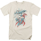 Justice League Pop Group Mens T Shirt Cream Officially Licensed - POPvault
