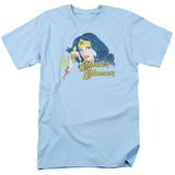 Justice League Portrait Mens T Shirt Light Blue Officially Licensed - POPvault