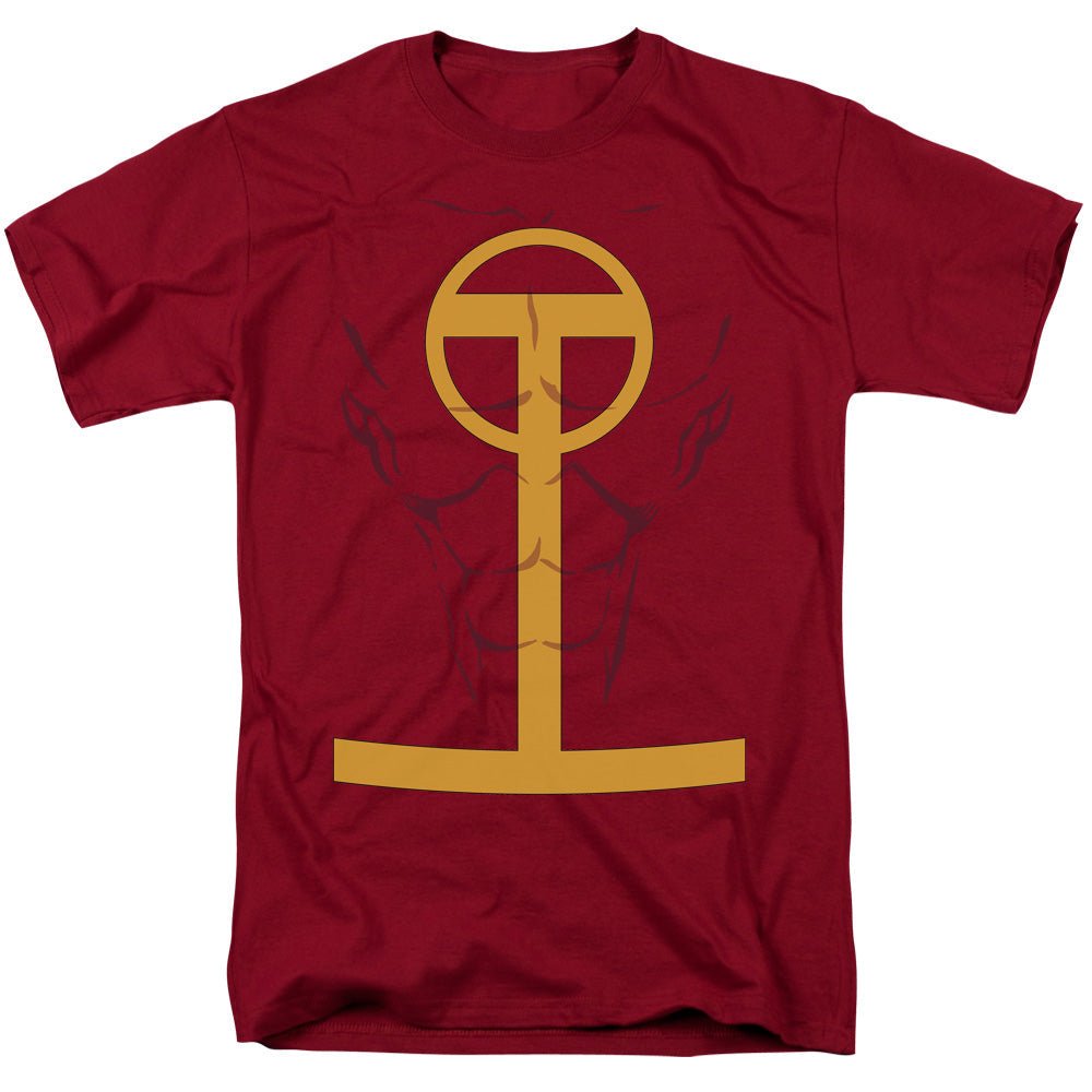 Justice League Red Tornado Mens T Shirt Cardinal Officially Licensed - POPvault