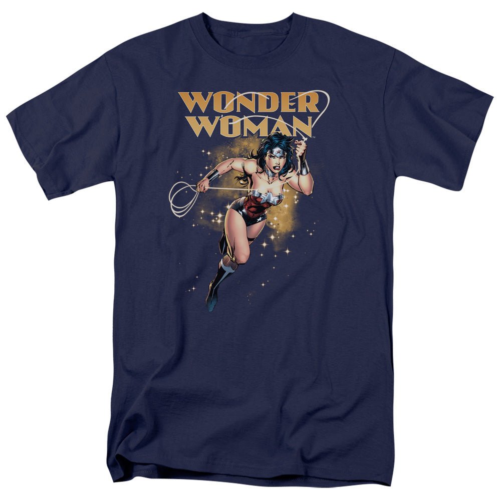 Justice League Star Lasso Mens T Shirt Navy Blue Officially Licensed - POPvault