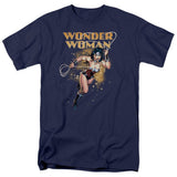 Justice League Star Lasso Mens T Shirt Navy Blue Officially Licensed - POPvault