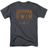 Justice League Swin Team Mens T Shirt Charcoal Officially Licensed - POPvault