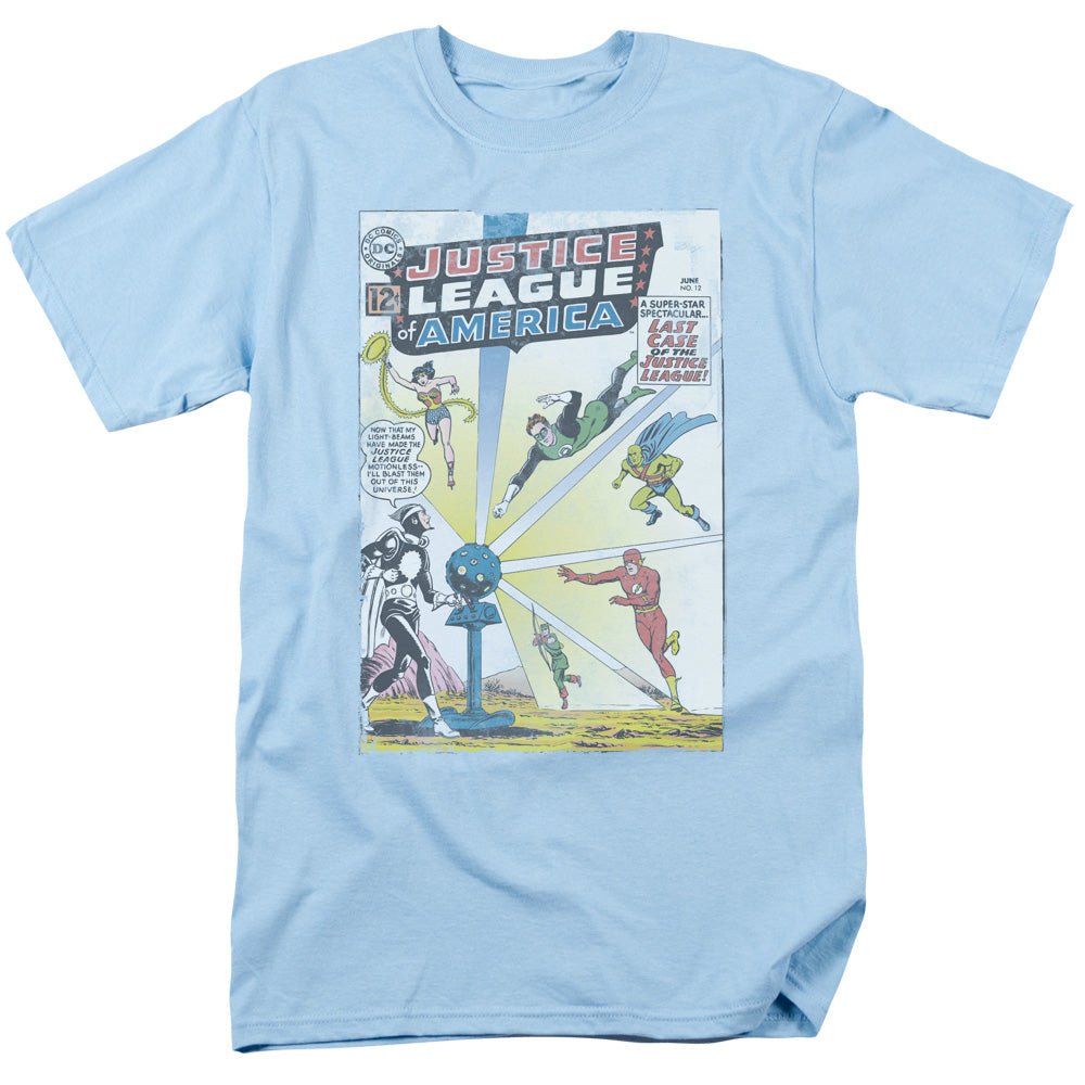 Justice League Vintage Cover 12 Mens T Shirt Light Blue Officially Licensed - POPvault