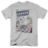 Justice League World of No Return Mens T Shirt Silver Officially Licensed - POPvault
