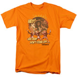 Labyrinth Head Dont Come Off Mens T Shirt Orange Officially Licensed - POPvault