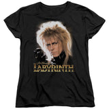 Labyrinth Jareth Womens T Shirt Black Officially Licensed - POPvault