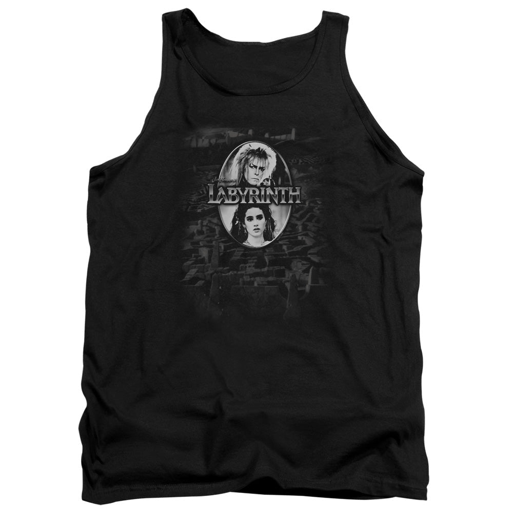 Labyrinth Maze Mens Tank Top Shirt Black Officially Licensed - POPvault