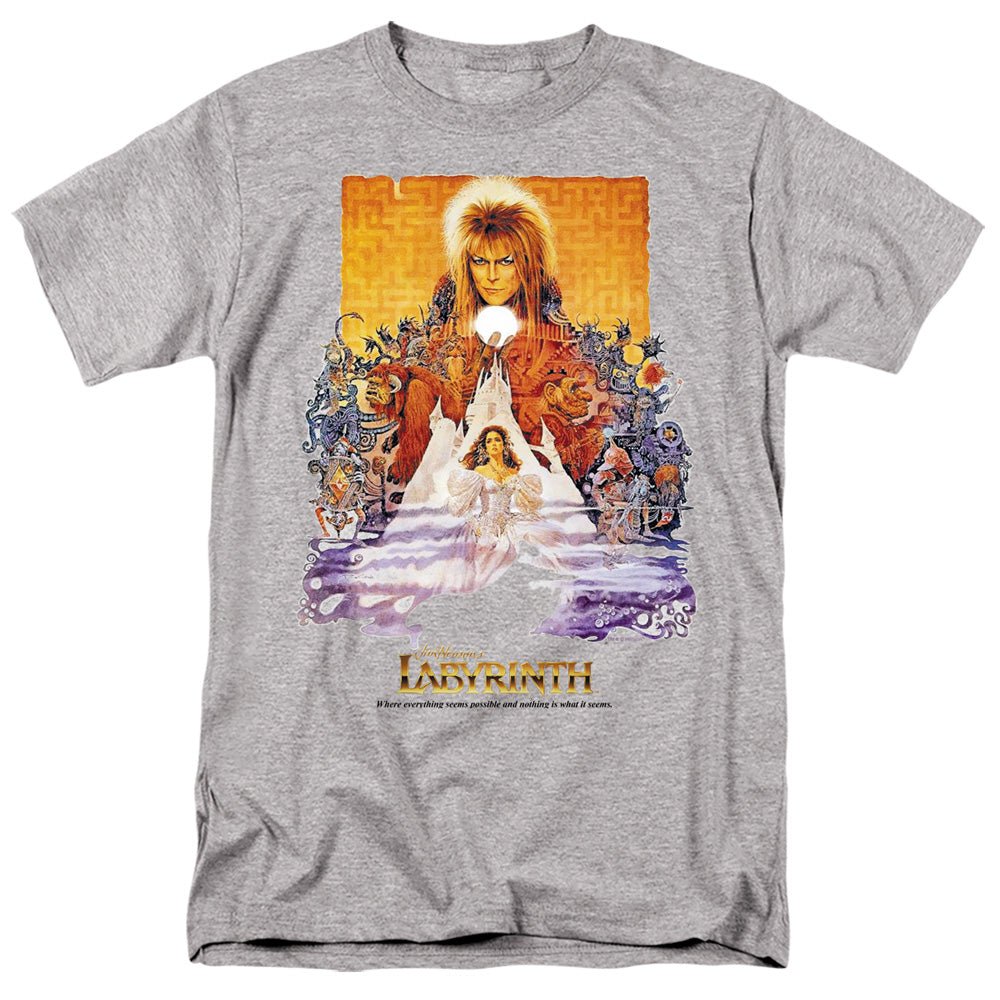 Labyrinth Movie Poster Mens T Shirt Cream Officially Licensed - POPvault
