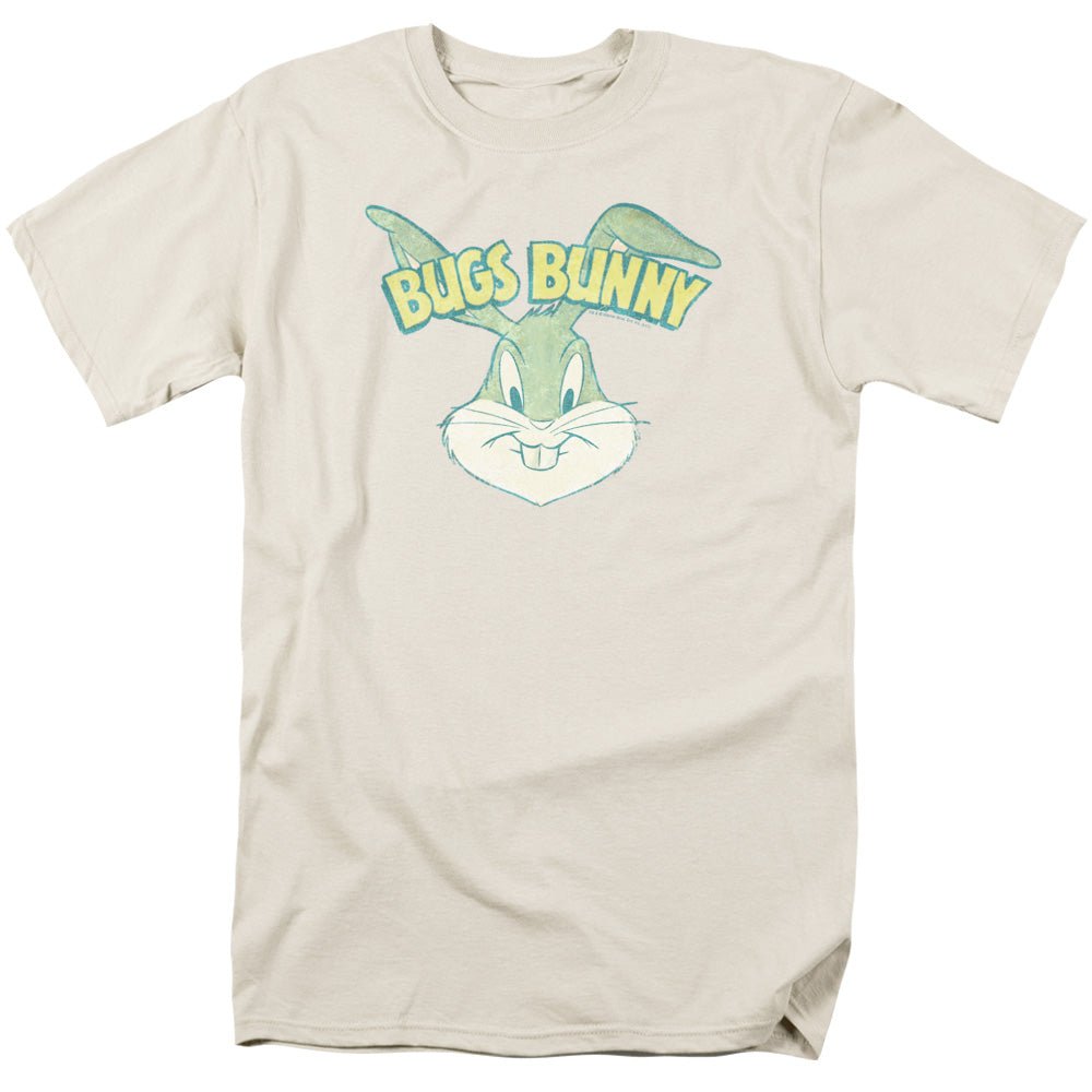 Looney Tunes Bugs Head Mens T Shirt Cream Officially Licensed - POPvault