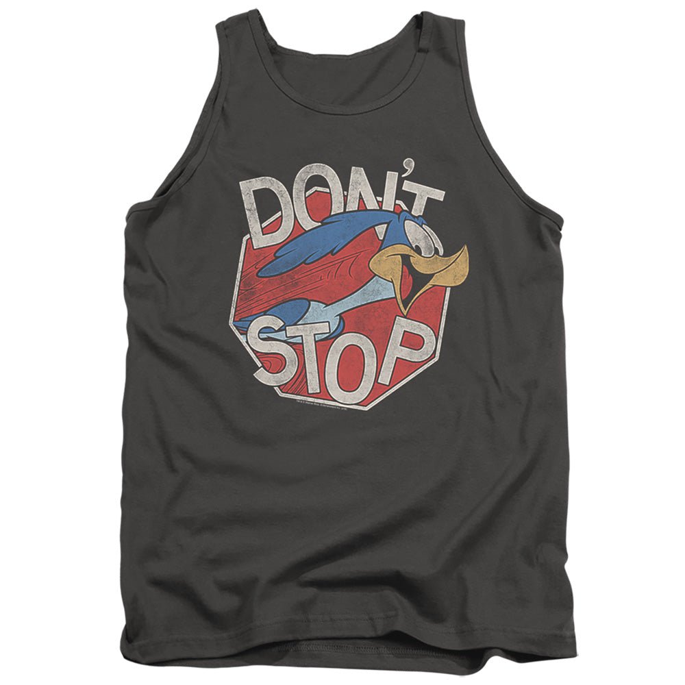 Looney Tunes Dont Stop Mens Tank Top Shirt Charcoal Officially Licensed - POPvault