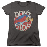 Looney Tunes Dont Stop Womens T Shirt Charcoal Officially Licensed - POPvault