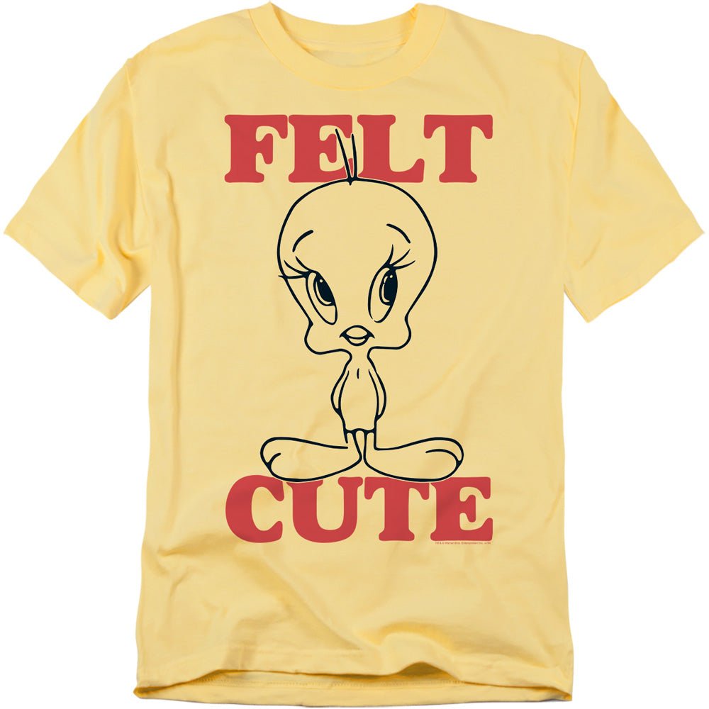 Looney Tunes Felt Cute Mens T Shirt White Officially Licensed - POPvault