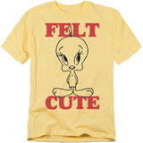 Looney Tunes Felt Cute Mens T Shirt White Officially Licensed - POPvault