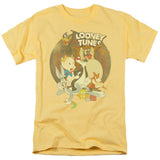 Looney Tunes Gangs All Here Mens T Shirt Yellow Officially Licensed - POPvault