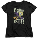 Looney Tunes Going Batty Womens T Shirt Black Officially Licensed - POPvault