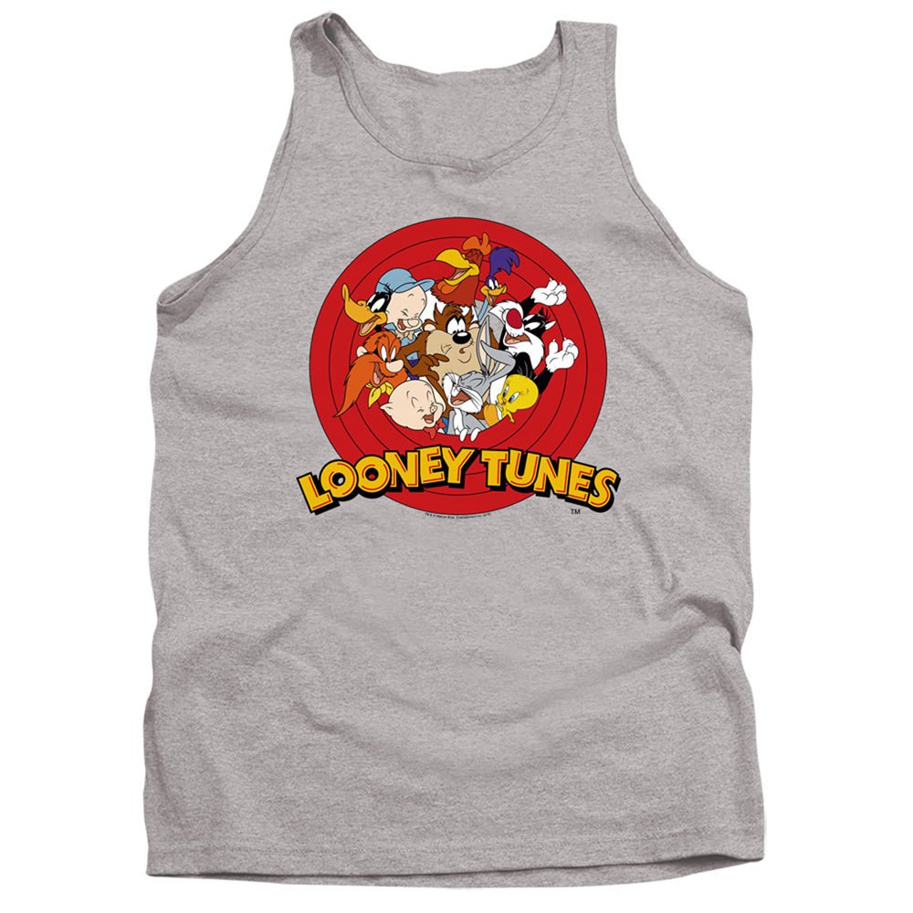 Looney Tunes Group Mens Tank Top Shirt Athletic Heather Officially Licensed - POPvault