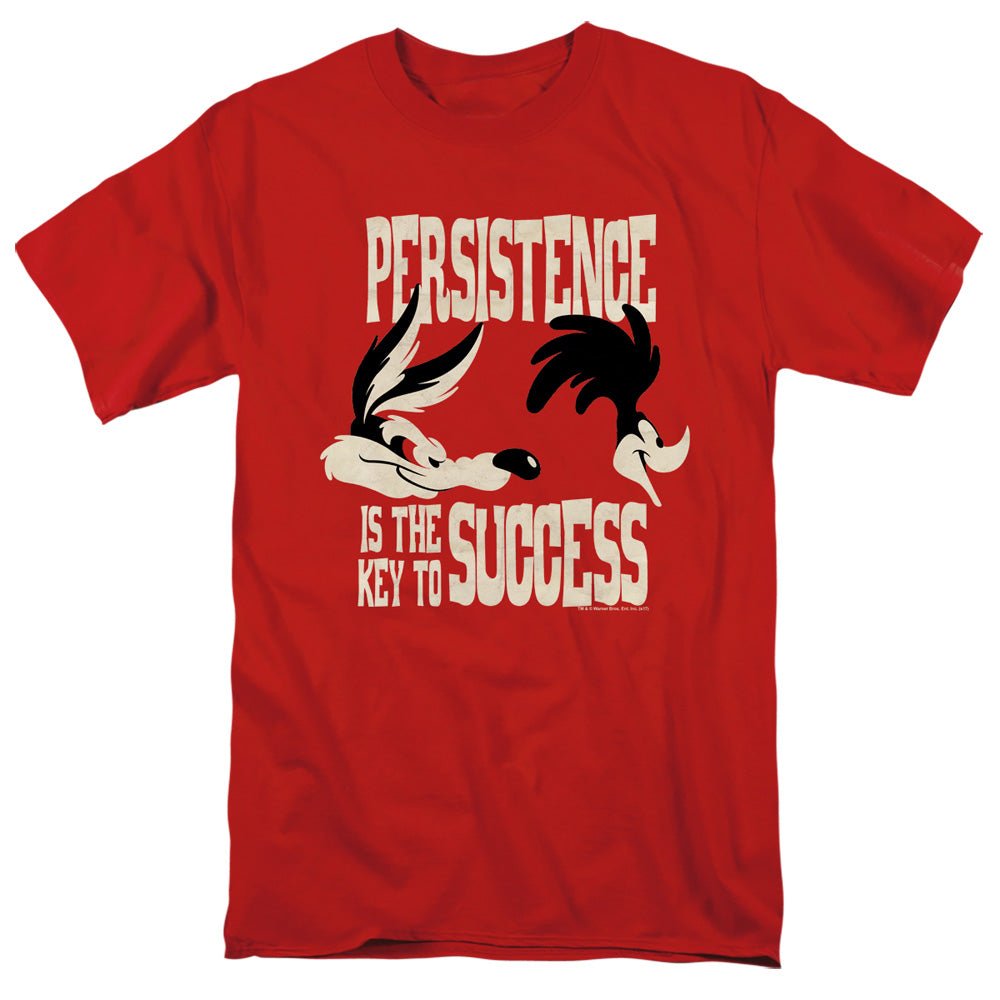 Looney Tunes Persistence Mens T Shirt Red Officially Licensed - POPvault