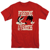 Looney Tunes Persistence Mens T Shirt Red Officially Licensed - POPvault